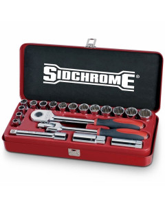 Sidchrome SCMT14208 Set Skt 1-2 Dr Met 20 Pce