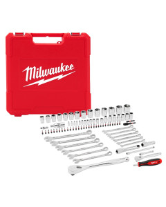 Mechanics Socket & Wrench 1/4'' & 1/2'' Drive Kit - 87pce