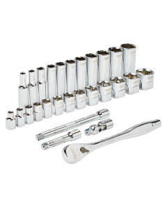 Milwaukee 48229408 Ratchet & Socket Set 28pc 3-8