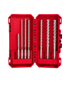 SDS Plus MX4 4-Cut Drill Bit Set in PACKOUT Case - 7 Pieces