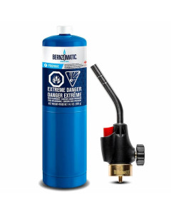 400g Propane Blue Cylinder with Trigger Start Webbed Flame Torch