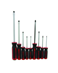 Screwdriver 9 Piece Set Flat & Phillips Head with Carry Case Professional