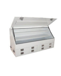 Truck Box Steel 1500 x 600 x 750 Heavy Duty with Gas Struts and T Lock Handle