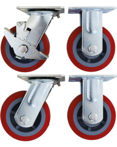 Castor Wheel Set 125mm x 50mm Suit Tool Box - 4 Pieces
