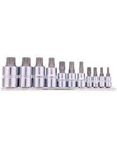 Spline Socket Set Metric - 11Pces