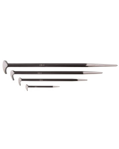 Wrecking Pry Bar Heel And Toe Set Solid Steel - 4 Piece