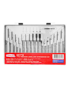 Screwdriver 17 Piece Set: Jewellers with Carry Case
