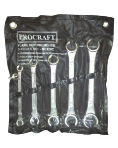 Toolex 530990 Spanner Set Flarenut 5Pc Met