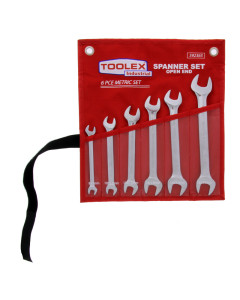 Toolex PN21084-6 Spanner Open End 6 Piece Set: