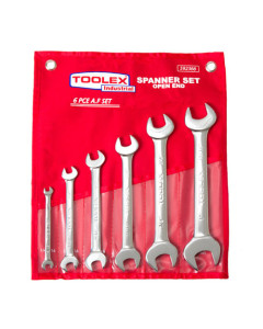 Toolex PN21084-7 Spanner Open End 6 Piece Set:
