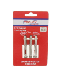 Diamond Coated Hole Saw 8mm 3 Piece Wet Cutting