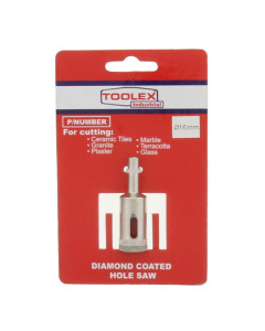Diamond Coated Hole Saw 16mm 1 Piece Wet Cutting
