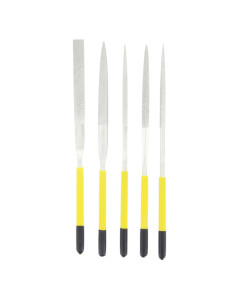 Hand File Diamond Set 5 Piece Electro Plated with Plastic Pouch
