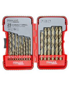 HSS M35 Cobalt Metric Drill Set 25 Piece 1.0-13mm