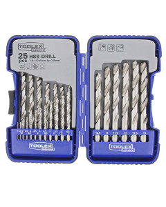 Drill Bit Set HSS M2 Fully Ground Metric - 25 Piece