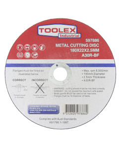 Toolex CUTDISC180222.5 Cutting Disc 180 x 2.5 x 22mm
