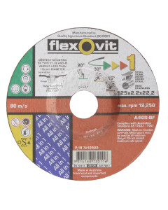 Flexovit 66252841763 Grinding Disc 125 x 2.2 x 22mm