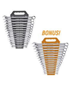 Metric Combination Spanner Set 15 Piece with Bonus 15 Piece SAE Combination Spanner Set