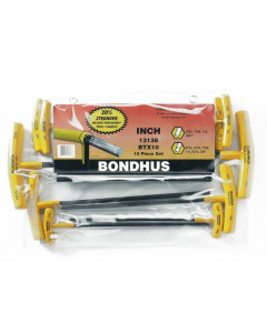 Bondhus 13138 Hex Key Set T-Hdl 3-32-3 10pc