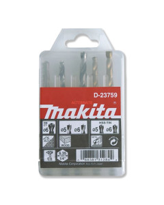 Makita D-23759 Drill Bit Set 1-4 Hex Shank (5