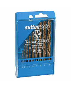Sutton D202LH10M Left Hand Drill Bit Set 1-10mm