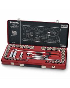 Sidchrome SCMT14104 Socket Set 41 Piece 1-2 AF-MM
