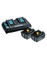 18V Li-Ion Cordless Dual Port Charger DC18RD & 5.0Ah Batteries BL1850B