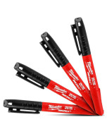 Inkzall Black Marker Fine Point 4 Pack