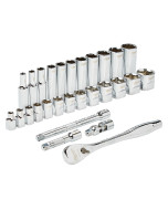 Milwaukee 48229408 Ratchet & Socket Set 28pc 3-8"