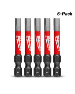 50mm (2") SHOCKWAVE Hex 5mm Power Bit - 5 Pack