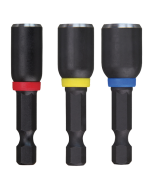 Power Bit Magentic Nutdriver 3pc Set: 1/4", 5/16" & 3/8" Shockwave