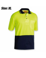 Bisley BK1234-XL Shirt Yellow Navy S.Sleeve XL