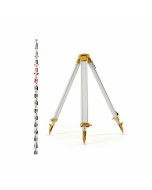 Dome Aluminium Tripod & 5m 5 section E-face staff