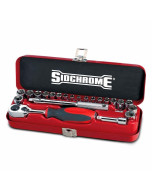Sidchrome SCMT12110 Socket Set AF-mm 23Pc 1-4"