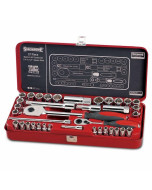 Sidchrome SCMT19130 Socket Set 37Pc 1-2"X1-4" AF-M