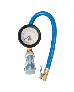 Tyre Inflator Dial Gauge Clip On Chuck