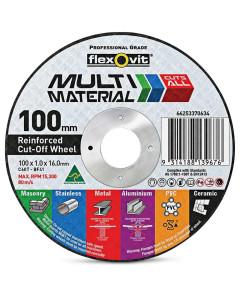 Flexovit 66253370634 Cutting Disc 100 x 1 x 16mm