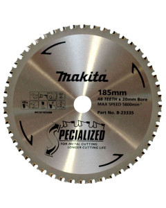 Circular Saw Blade 185mm 48T TCT for Metal Cutting - SPECIALIZED