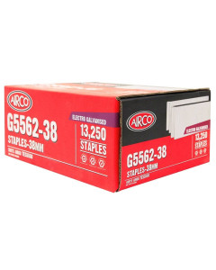Heavy Wire Staples G5562 Series 38mm Electro Galvanised - 13250 Pack