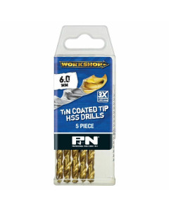 Sutton 166312362 Drill Bit TiN Tip 6.0 P&N 5PK