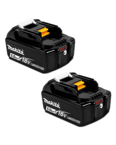18V 5.0Ah Li-ion Cordless Battery with Gauge 2-Pack BL1850B-L