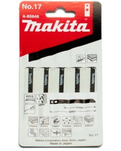 Jigsaw Blade 82mm x 14TPI HCS Makita Shank No.17- 5 Pack