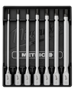 3/8” Drive Metric Hex Long Bit Socket Set - 7pce