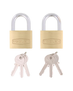 Padlock 50mm x 8mm Brass Hardened Shackle with Rust Proof Locking Mechanism