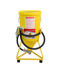 Sandblasting Hopper 19L Cap Portable Hopper on Castor Wheels