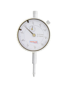 Toolex 121-00101 Dial Indicator 0-10mm W-Lugs
