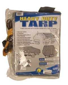 White International 75628 Tarpaulin Hd 8'X10' Silver-Blk