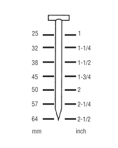 Toolex  Nail T Floor 2.2X6mm 50mm 1000