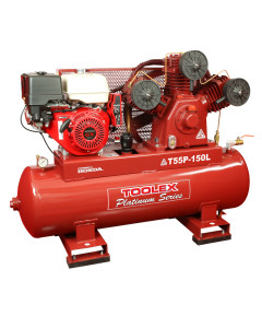 Air Compressor T55PES-150L 13 Hp Petrol Honda 150L Tank Fush eng Pump Electric Start 145Psi