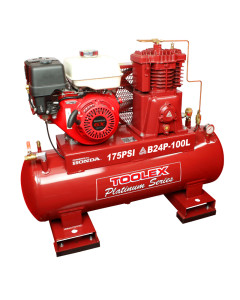 Air Compressor B24P-100L 9 Hp Petrol Honda Engine Fusheng B- 1 Pump 100L Fork  Tank 175 Psi